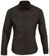 17015 Eden SOL'S Ladies Eden Long Sleeve Fitted Shirt Black colour image